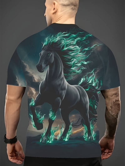 Camiseta Manga Corta con Impresión 3D para Hombre - Image 26