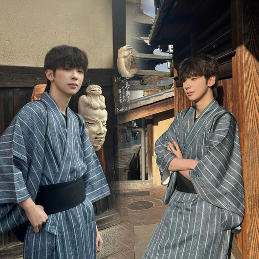 Yukata Japonés de Verano para Hombre - Ropa de Descanso Tradicional - Image 12