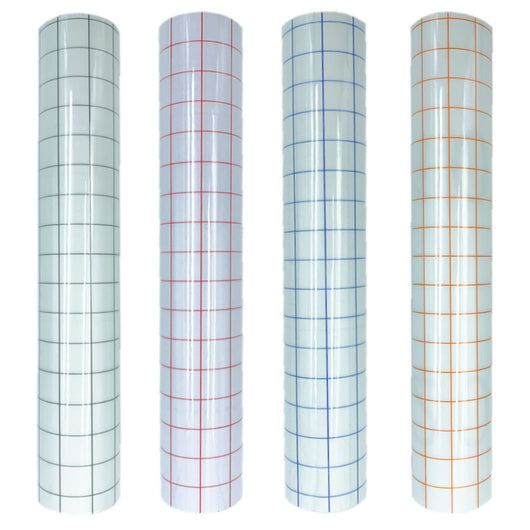 Película de Transferencia Adhesiva Autoadhesiva - Papel Craft Cuadriculado Multicolor Transparente - Image 13