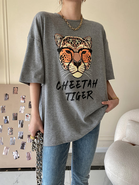 Camiseta de Algodón Peinado con Hombro Caído - Image 35