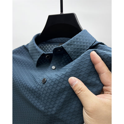 Polo Manga Corta Ice Silk Waffle para Hombre - Image 7
