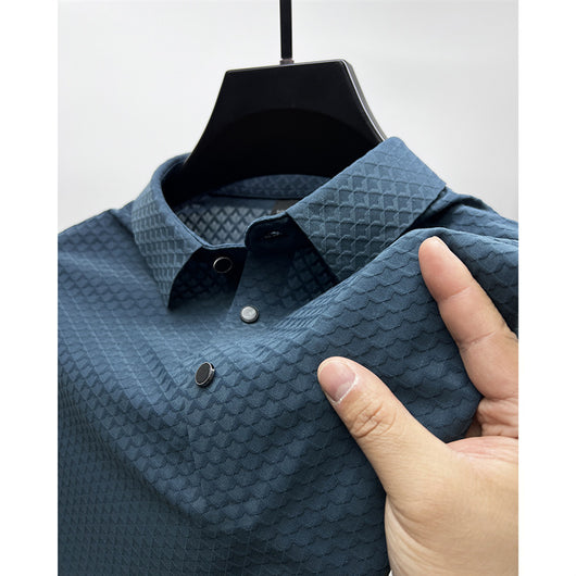 Polo Manga Corta Ice Silk Waffle para Hombre - Image 7