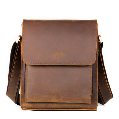 Bolsa Bandolera de Cuero Genuino para Hombre - Estilo Casual Messenger - Image 5