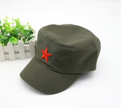 Gorra de Béisbol Visera Plana Roja Estilo Militar - Image 7
