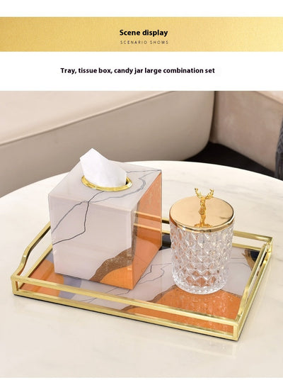 Mesita de Centro Rectangular con Almacenamiento y Bandeja Decorativa - Image 17