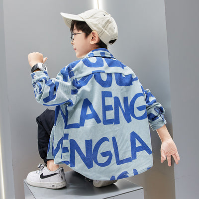 Camisa Infantil de Pana con Letras - Diseño Simple y Moderno - Image 11