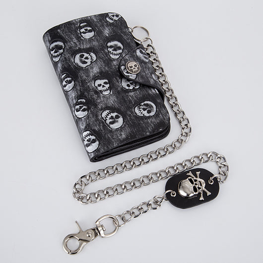 Cartera Punk Rock con Calavera y Cadena Antirrobo - Image 8