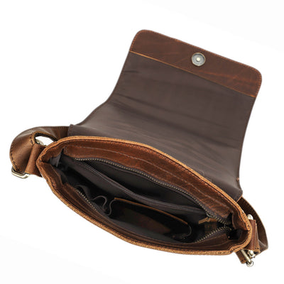 Bolsa Mensajero de Cuero Genuino para Hombre - Estilo Europeo y Americano - Image 5
