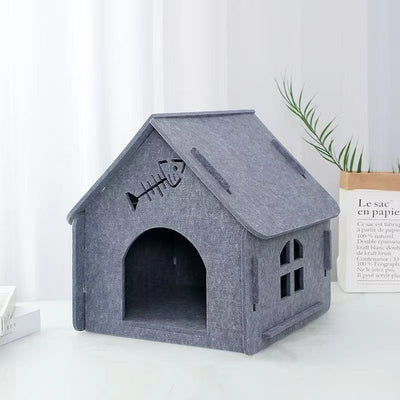 Cama Felpa para Gatos Cuatro Estaciones Desmontable y Lavable - Image 5