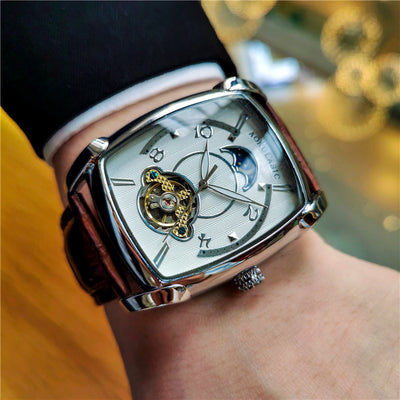 Reloj Mecánico Automático Hombre Esfera Grande Cuadrada - Image 10