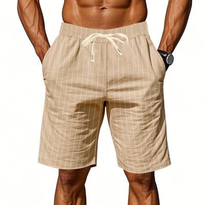 Shorts de Lino Holgados Transpirables Estilo Americano para Playa - Image 5