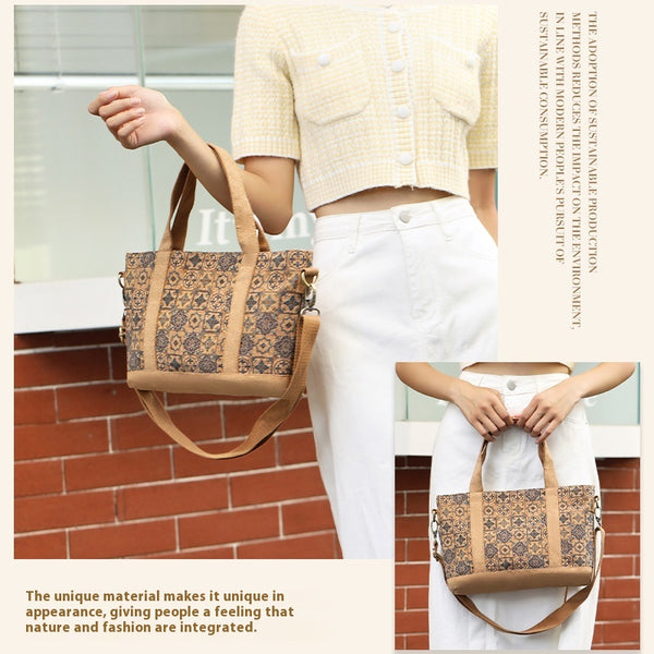 Bolsa Crossbody de Corcho Ecológica con Capacidad de Tote Portátil
