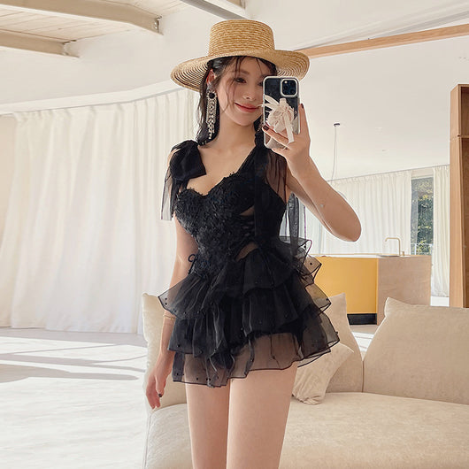 Traje de Baño Estudiante Playa Elegante con Soporte de Busto y Cobertura de Abdomen - Image 4