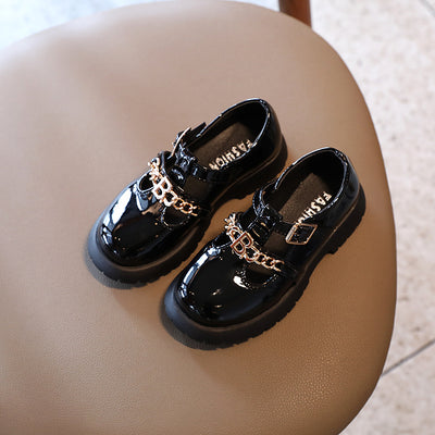 Zapatos Escolares Retro de Cuero con Tacón Grueso para Niños - Image 11