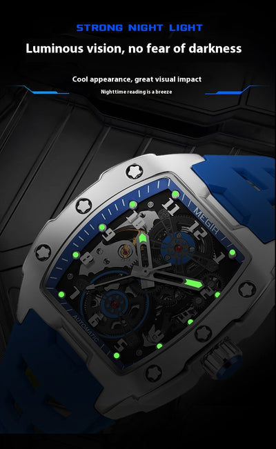 Reloj Deportivo Mecánico Resistente al Agua Diseño Cilíndrico para Hombre - Image 13