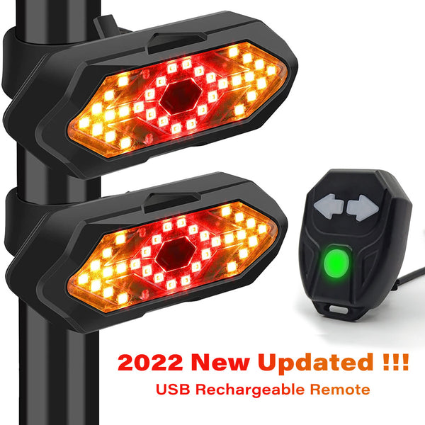 Luz de Giro para Bicicleta con Carga USB y Bocina