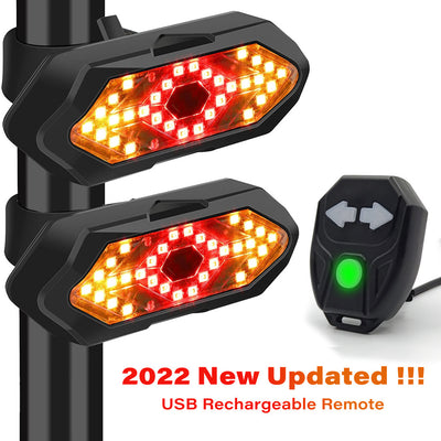 Luz de Giro para Bicicleta con Carga USB y Bocina - Image 2