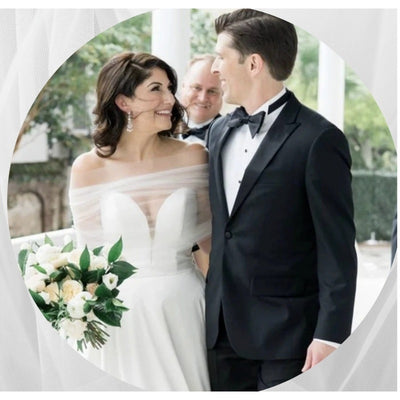 Capa Nupcial de Malla Perla Elegante y Ligera - Image 17