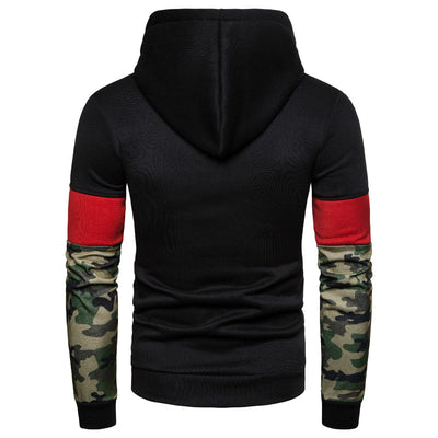 Suéter Hombre Camuflaje con Detalles de Costura y Cuello Redondo - Image 2