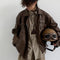 Chaqueta de Cuero Motociclista Retro Estilo Japonés