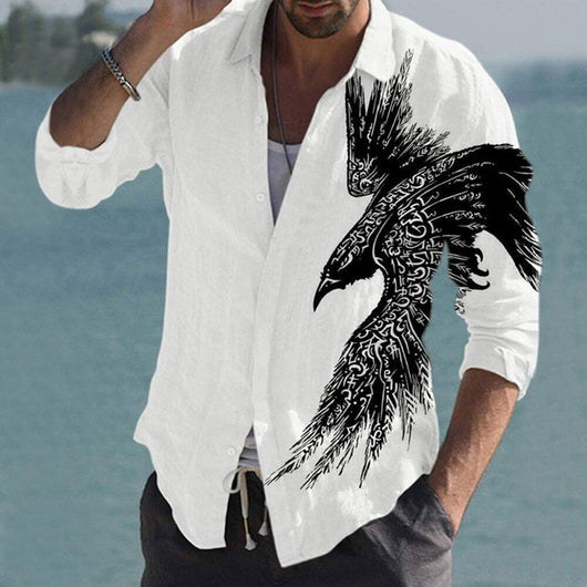 Camisa Manga Larga Slim Fit Estampada para Hombre - Image 7