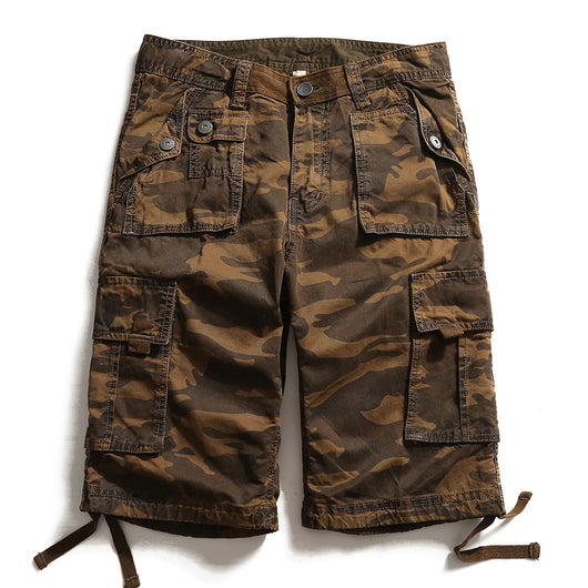 Pantalones Cortos Cargo Camuflaje Talla Grande - 5 Bolsillos Funcionales - Image 2