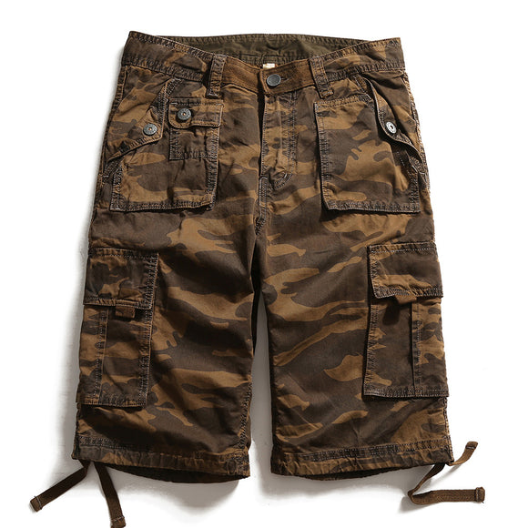 Pantalones Cortos Cargo Camuflaje Talla Grande - 5 Bolsillos Funcionales