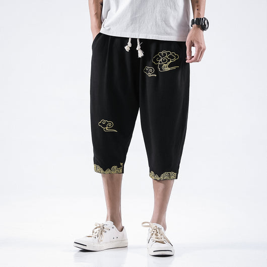 Pantalones Anchos Bordados Xiangyun - Comodidad y Estilo - Image 12