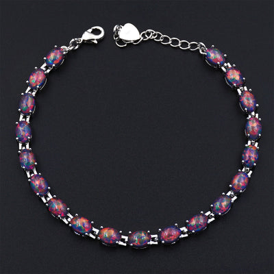 Pulsera Tenis de Ópalos Ovalados para Mujer - Image 8