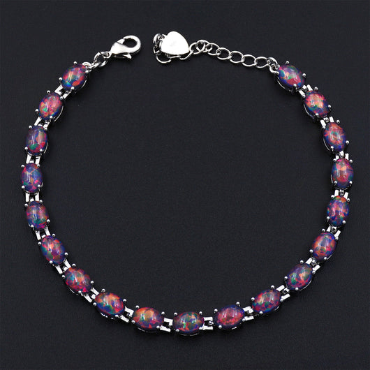 Pulsera Tenis de Ópalos Ovalados para Mujer - Image 8