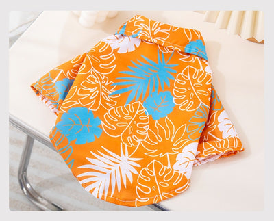 Camisa Hawaiana Playa para Mascotas con Diseño de Hojas - Image 15