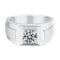 Simple Sterling Plateado Moissanite Men's Ring Collectionng 3 Estilo number 8