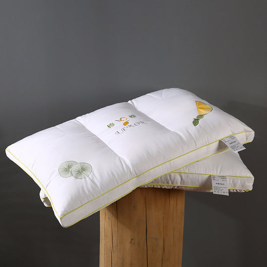 Funda de Almohada de Algodón Puro con Relleno de Plumas y Bordado 3D - Image 7
