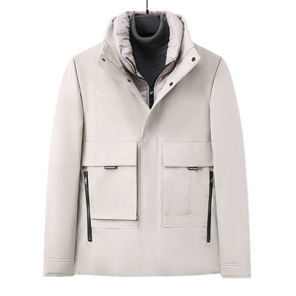 Casaco Acolchoado Masculino Gola Alta Design Liso