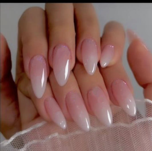 Parches de Uñas Minimalistas Degradado Durazno Polvo Apricot - Image 3