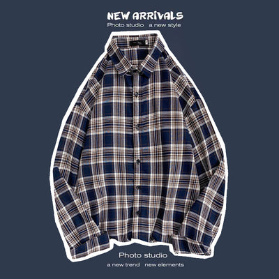 Abrigo Retro de Cuadros para Hombre - Estilo Suelto y Personalidad - Image 24
