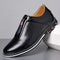 Zapatos Casuales de Cuero para Hombre en Colores Sólidos