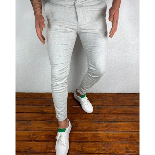 Pantalones Chaps Casuales de Color Sólido para Hombre