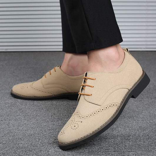 Zapatos Casuales de Cuero Tallado para Hombre - Estilo Británico Clásico - Image 7