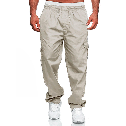 Pantalones Cargo Sueltos Multibolsillo para Exteriores y Fitness - Image 8