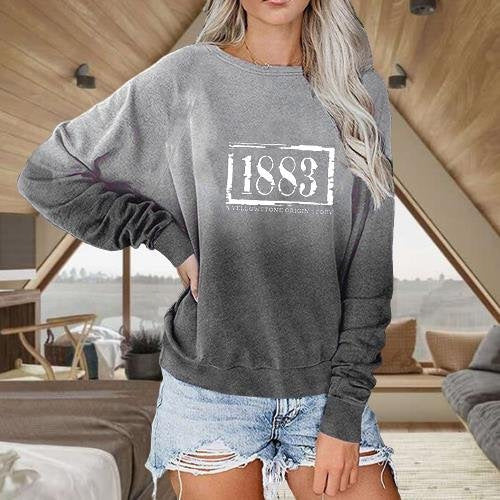 Suéter Casual de Cuello Redondo con Estampado 3D para Mujer
