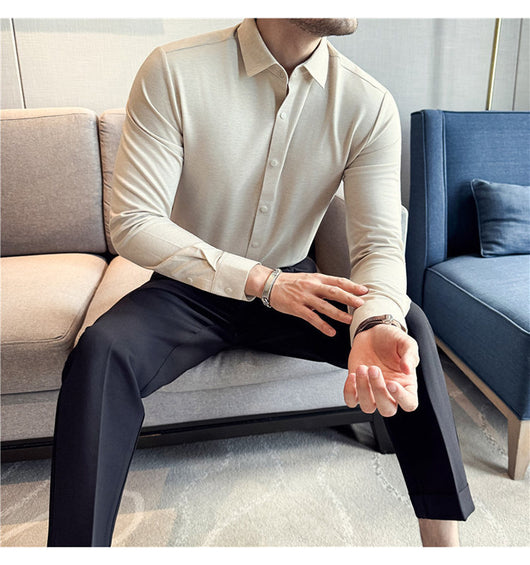 Camisa Stretch Sin Costuras para Hombre con Botones Reforzados - Image 15