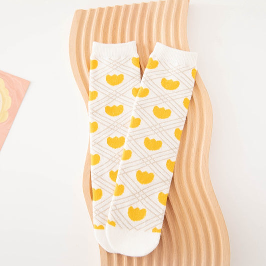 Calcetines Largos Florales Premium para Mujer - Estilo Bucólico Trendy