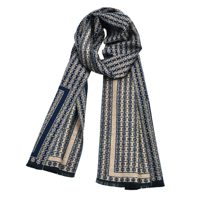 Bufanda Tejida Gruesa Cálida Reversible para Hombre Estilo Coreano - Image 6