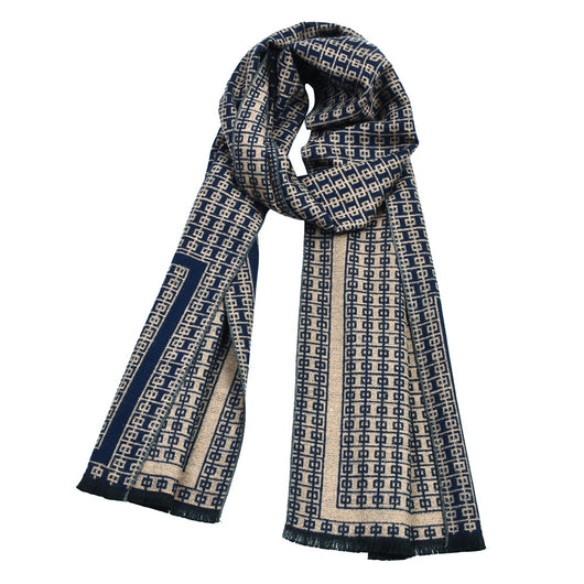 Bufanda Tejida Gruesa Cálida Reversible para Hombre Estilo Coreano - Image 6