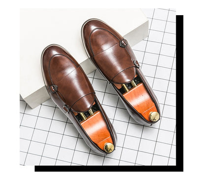 Zapatos de Cuero para Hombre Otoño con Doble Hebilla - Image 10