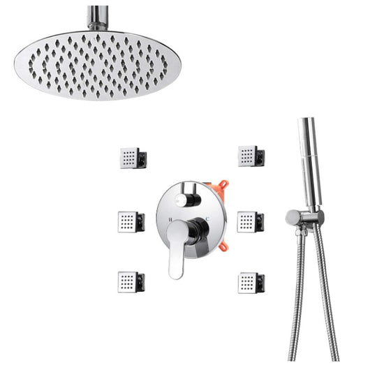Conjunto de Ducha Empotrada Negra con Control de Temperatura - Image 23