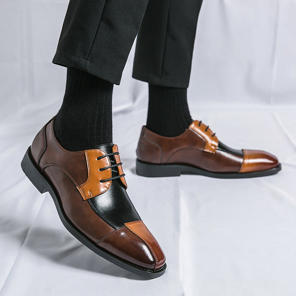 Zapatos de Cuero Formal Ejecutivo con Coordinación de Colores