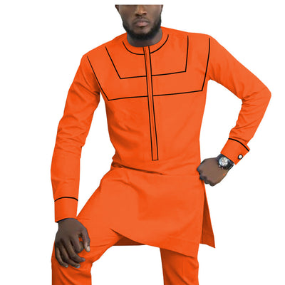 Traje Casual de Algodón Étnico Africano para Hombre - Image 7