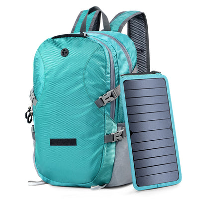 Mochila Solar Plegable para Senderismo con Carga USB 5V - Image 5